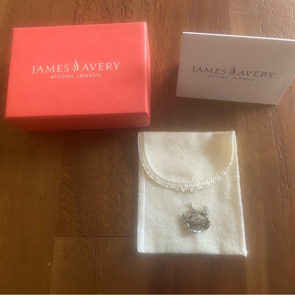 RETIRED James Avery Crab Zodiac Charm Pendant .925 NWOT - Picture 8 of 13